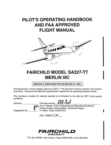 Sa-227 Aircraft Manual