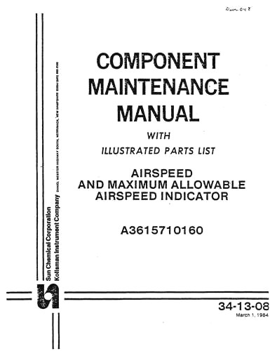 Kollsman Instruments Altitude Alert Device Computer Overhaul Manual With  Parts 1971 (34-10-6)