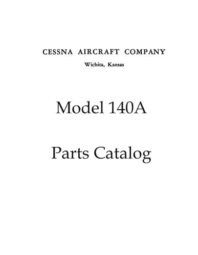 1954 Cessna 120 &140 Illustrated Parts Catalog Manual