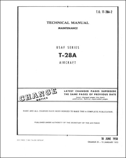 420 page 1973 T-28 A-B-C AT-28D Trojan réparations structurales Manuel de vol sur CD 