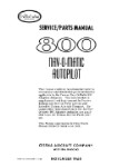 Cessna 800 Navomatic Autopilot 1968 Maintenance, Parts (part# D639-13)