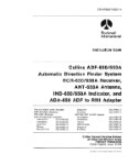 Collins ADF-650 ADF Receiver 1977 Instruction Book (part# 523-0767919-001)