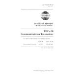Collins VHF-20 Comm Transceiver 1971 Overhaul Manual with Illustrated Parts List (part# 523-0763323-101)
