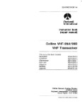 Collins VHF-20A-20B 1987 Instruction Book (Repair Manual) (part# 523-0765213-006)