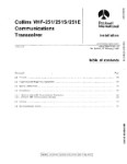 Collins VHF-251-251S-251E & PWC-150 Installation (part# 523-0766009-005)