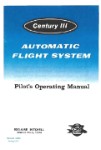 Edo-Aire Century III Automatic Flight System Pilot's Operating Manual (part# 68S25)