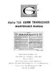 Genave Alpha 720 Comm Transceiver Maintenance Manual (part# GNALPHA720-78-M)