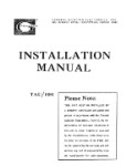 Genave TAU-80, TAU-81 1969 Installation Manual (part# GNTAU80,81-69-I)
