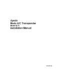 II Morrow Inc Apollo SL70 Mode A/C Transponder Installation Manual (part# 560-0402-00A)