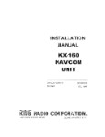 King KX-160 Nav Com Unit Installation (part# 006-5013-00)