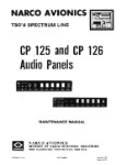 Narco CP-125 & CP-126 Audio Panels Maintenance Manual (part# 03718-0600)