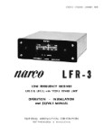 Narco LFR-3&3L with V12P-5 PowerUnit Operation, Installation & Maintenance Manual (part# CN25-B)