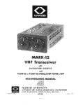 Narco Mark 12 VHF Transceiver 1965 Maintenance Manual (part# 3075-600)