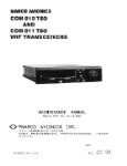 Narco COM 810 TSO, COM 811 TSO VHF Maintenance Manual (part# 03114-0600)
