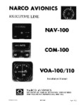 Narco NAV-100, COM-100 & VOA-100-110 Installation Manual (part# 3085-600-IN)