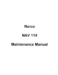 Narco Nav 114 Series Maintenance Manual (part# NRNAV114-M-C)