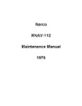 Narco RNAV-112 1976 Maintenance Manual (part# 03213-0600)