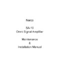 Narco SA-10 Omni Signal Amplifier Maintenance & Installation Manual (part# 3706-601,621)