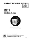 Narco UGR-3 Glide Slope Receiver1973 Installation Manual (part# 03504-620)