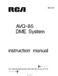 RCA - Primus - Honeywell - Sperry AVQ-85 DME System Instruction Manual (part# 1B8029014)