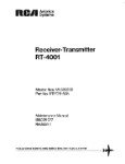 RCA - Primus - Honeywell - Sperry RT-4001 Receiver-Transmitter 1978 Maintenance Manual (part# IB8029077)