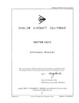 Dunlap Shuttle Valve Overhaul Manual 1966 (part# 29-09-10)