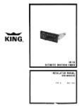 King KR86 Auto Direction Finder Installation Manual (part# 006-0084-01)