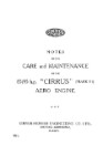 Cirrus Engine Mark III Care & Maintenance 1931 (part# CICIRRUSMARKIII-M-C)