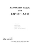 Microturbo Saphir 1 A.P.U Maintenance Manual 1967 (part# MISAPHIR-M-C)