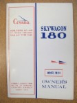 Cessna 180H Skywagon 1971-72 Owner's Manual USED ORIGINAL (part# D874-13)