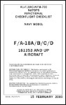 McDonnell Douglas F/A-18A, F/A-18B, F/A-18C, F/A-18D Functional Checkflight Checklist (part# NATOPS A1-F18AC-NFM-700)