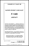 GRUMMAN F-14B NATOPS POCKET CHECKLIST (part# NAVAIR 01-F14AAP-1B)