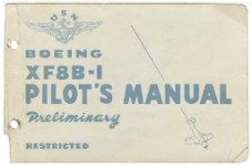 BOEING XF8B-1 PRELIMINARY PILOT'S MANUAL
