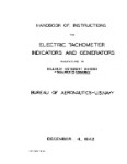 Kollsman Instruments Electric Tachometer 1942 Handbook Of Instructions (part# 05-5-505)