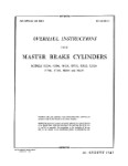 Bendix Master Brake Cylinders 1945 Overhaul Instructions (part# 03-25C-14)