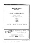 Bendix NA-R9B Stromberg Float Carburetor 1955 Overhaul/Parts/Service Bulletins (part# BXNAR9B)