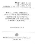 General Electric Company Electrical Tachometer 1961 Electrical Tachometer, Generators & Indicators (part# 1-5E1-1-31)