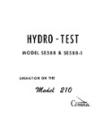 Cessna Hydro-Test Model SE588 & 588-1 Operation Manual (part# CEHYDROTEST-OP-C)