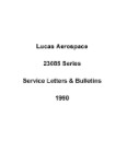 Lucas Aerospace 23085 Series 1990 Service Letters, Bulletins (part# LC23085001-90-S)