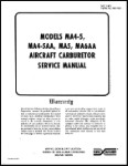 Marvel-Schebler MA4-5, MA4-5AA, MA5, MA6AA 1973 Maintenance Manual (part# MST-631)