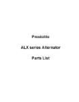 Prestolite  Alternator ALX Series Service Parts List (part# PTALTENATORALX)