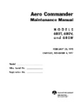 Aero Commander 680T, 680V, 680W Maintenance Manual (part# AC680TVWMC)