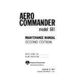 Aero Commander 681 Series Maintenance Manual (part# AC681-M-C)