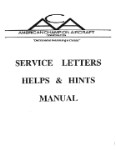 Aeronca Service Letters Helps & Hints Service Letters (part# AESERLETTERS-C)