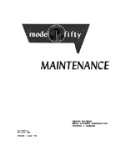 Beech B-50 Maintenance Manual (part# 50-590039-5)