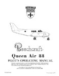 Beech Queen Air 88 Series POH Pilot's Operating Handbook (part# 65-001113-58)