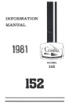 Cessna 152 1981 Pilot's Information Manual (part# D1190-13)