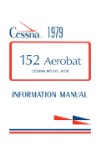 Cessna A152 Aerobat 1979 Pilot Information Manual USED ORIGINAL (part# D1137-13)