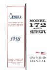 Cessna 172 & Skyhawk 1957-58 Owner's Manual (part# P181-13)