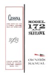 Cessna 172 & Skyhawk 1963 Owner's Manual (part# D157-13)